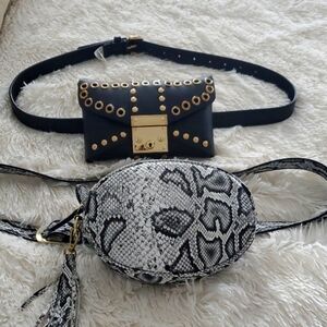 Black and Gold Clutch with Edgy Studs